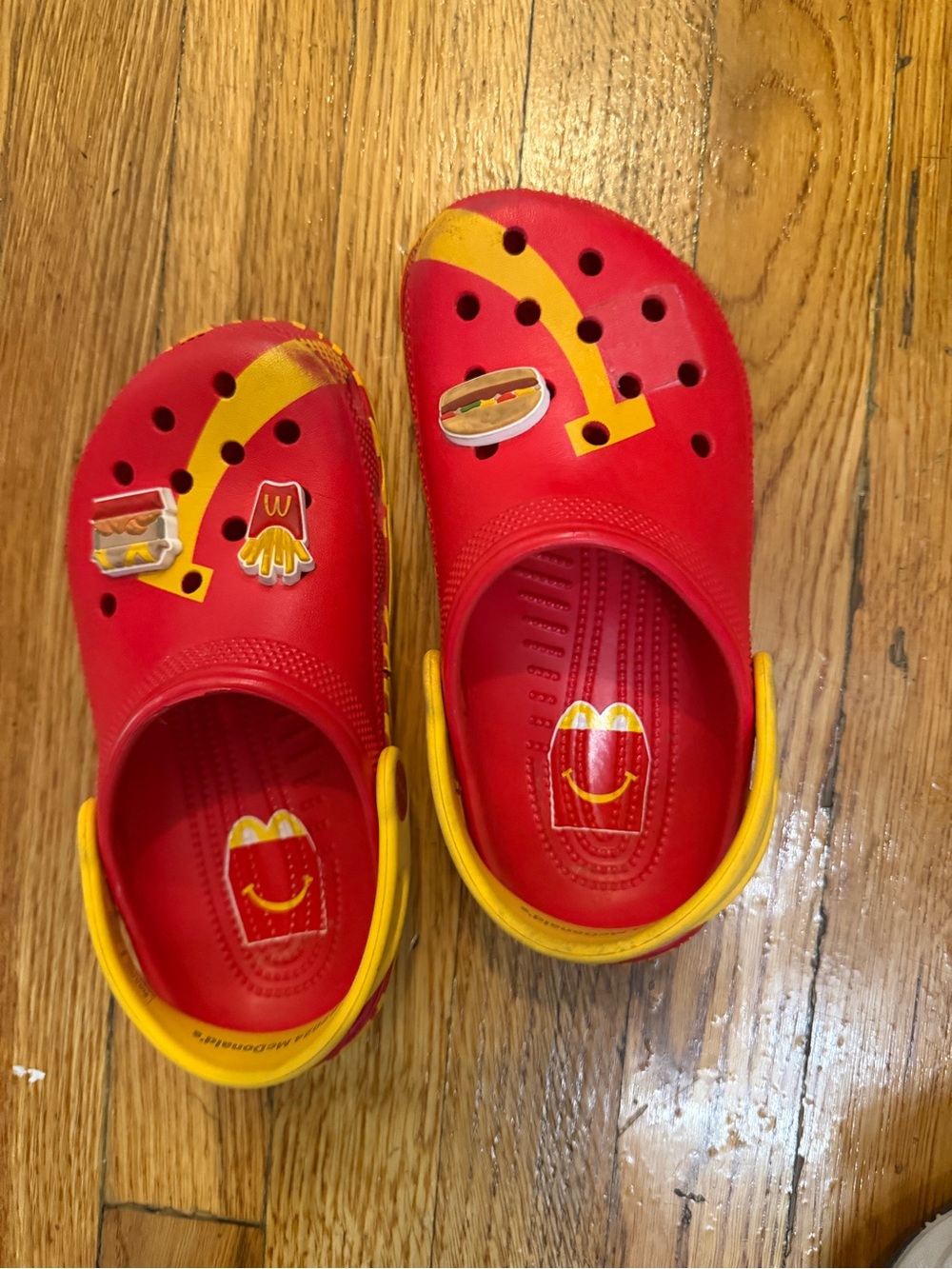 Kids Red and Yellow Slip-On McDonald’s crocs  size 1